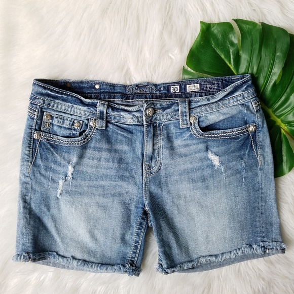 Miss Me Pants - Miss Me Distressed Easy Shorts